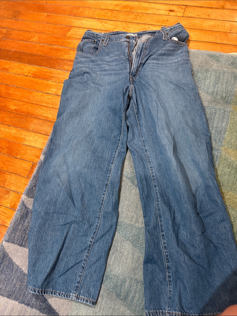 Levi’s clinch waist baggy Wide-Leg Women's Jeans - Dark Blue